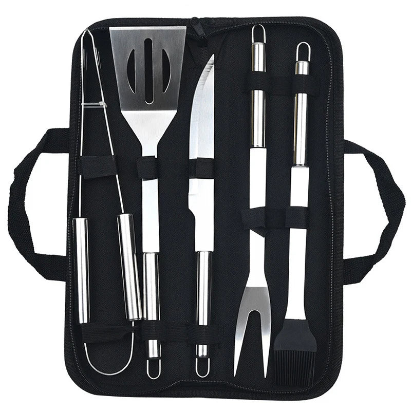 Grill Tool Set Stainless Steel 9-Piece With Carrying Case