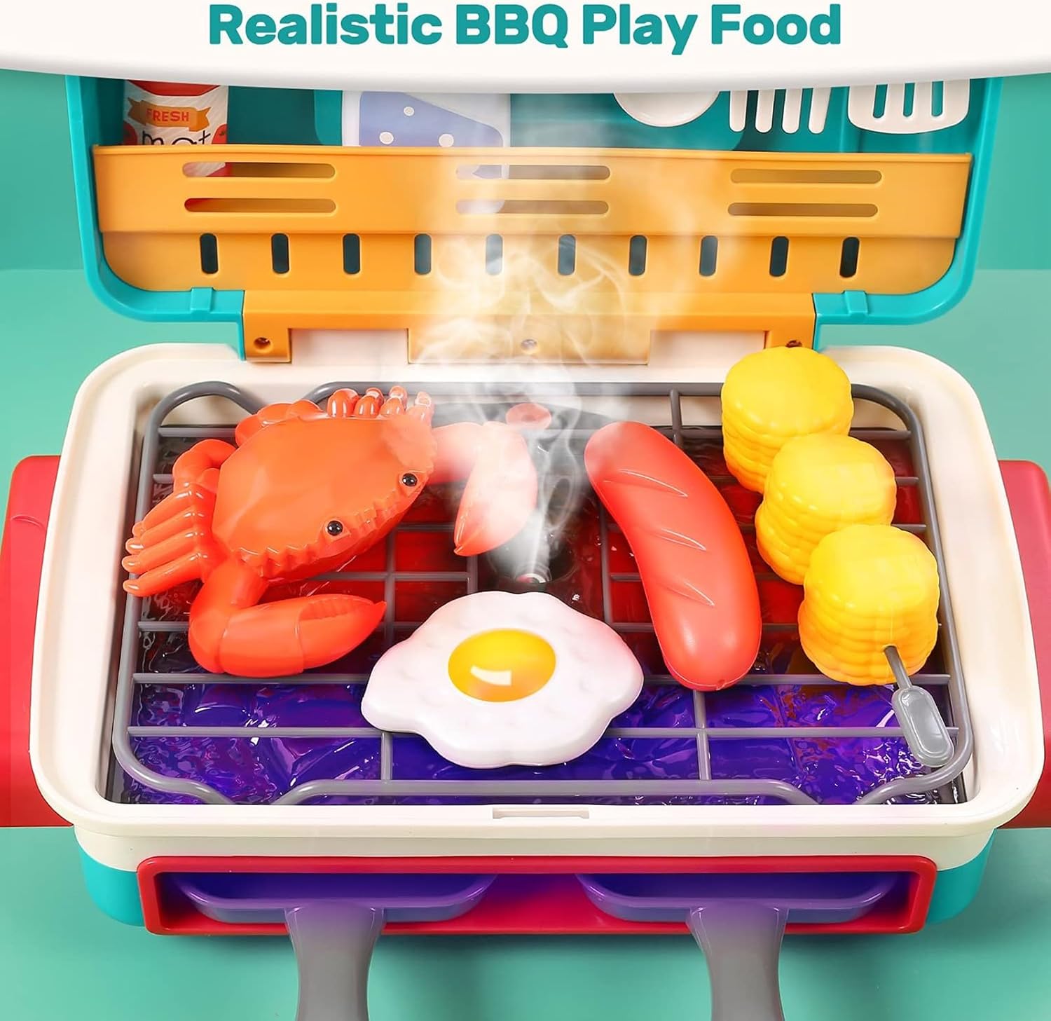 Grill Toy Light & Sound Steam Color-Changing Food