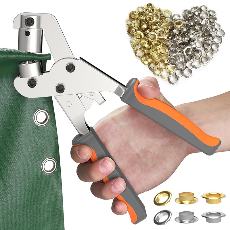 Grommet Pliers Double Lever Magnetic Head & Ergonomic Handle