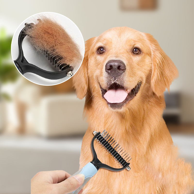 Grooming Brush Safety Blades & Non-Slip Handle