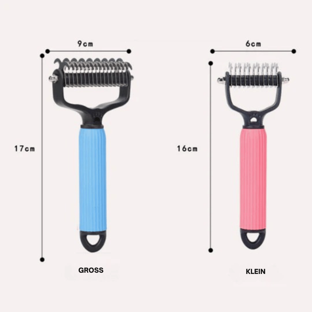 Grooming Brush Safety Blades & Non-Slip Handle