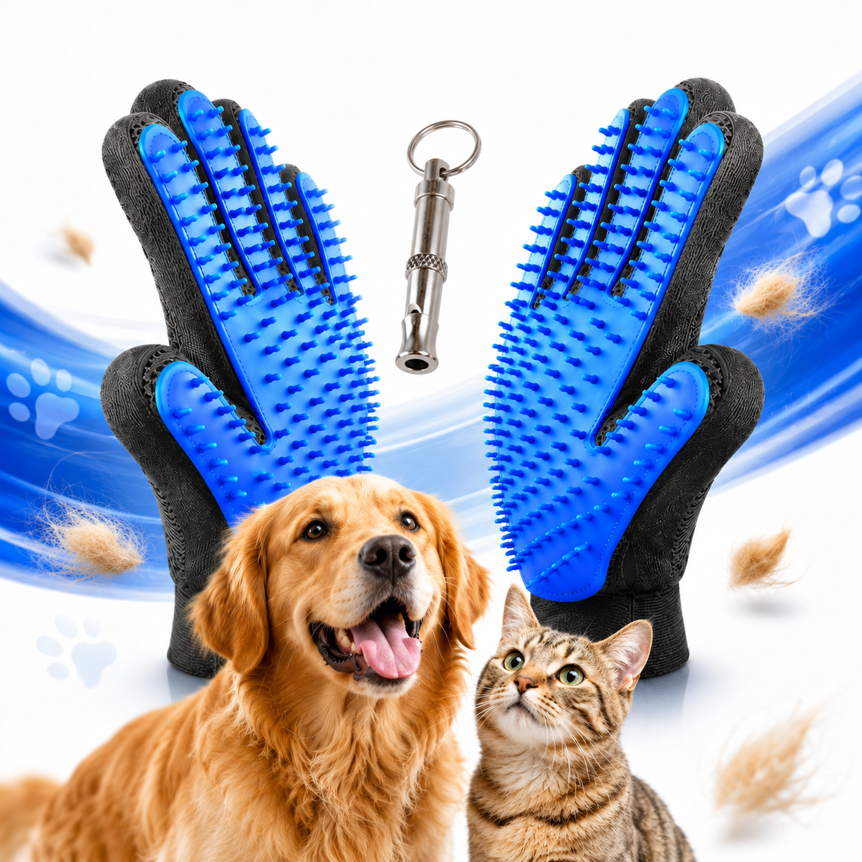 Grooming Glove 180 Silicone Nubs Five-Finger