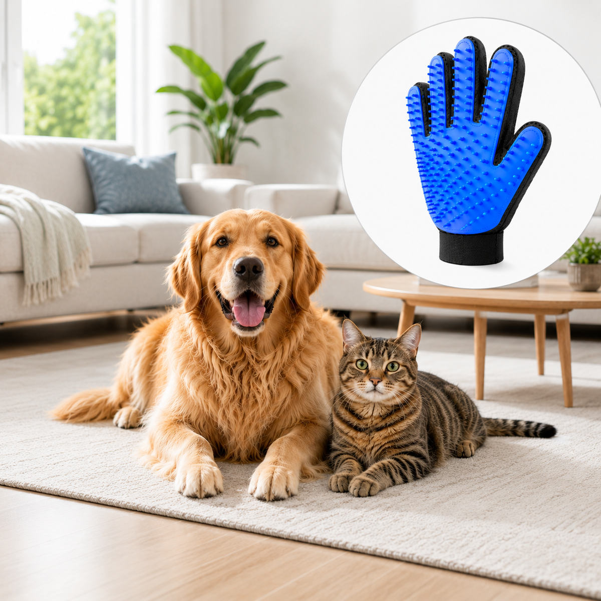Grooming Glove 180 Silicone Nubs Five-Finger