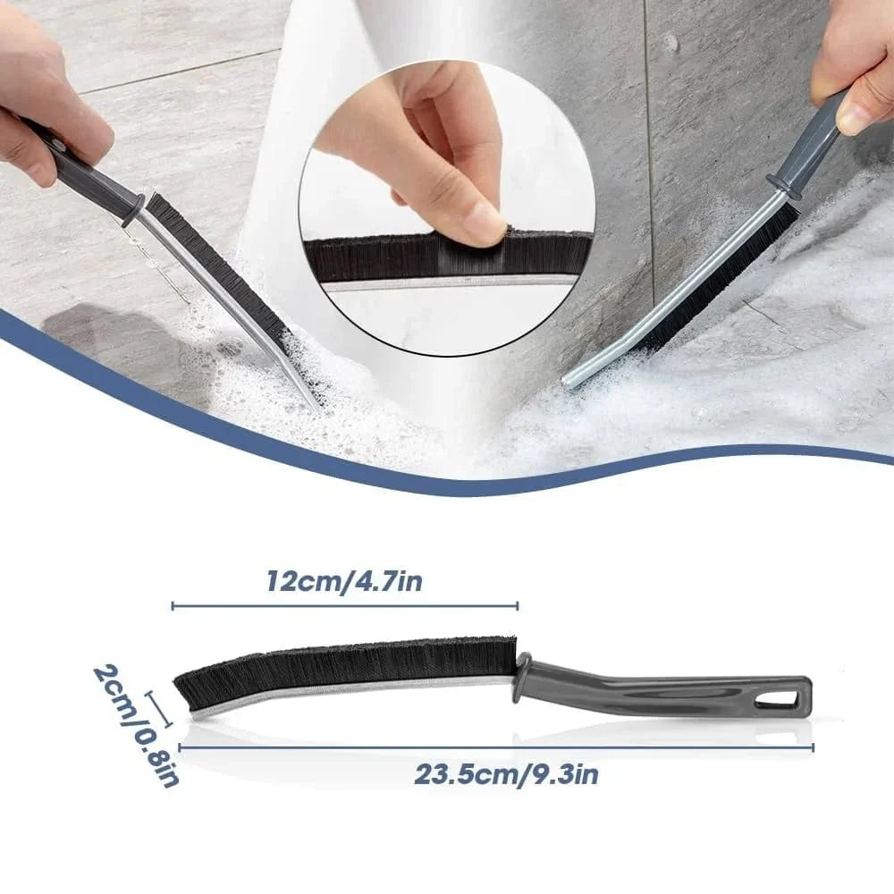 Grout Brush Angled Stiff Bristles Ergonomic Non-Slip Handle