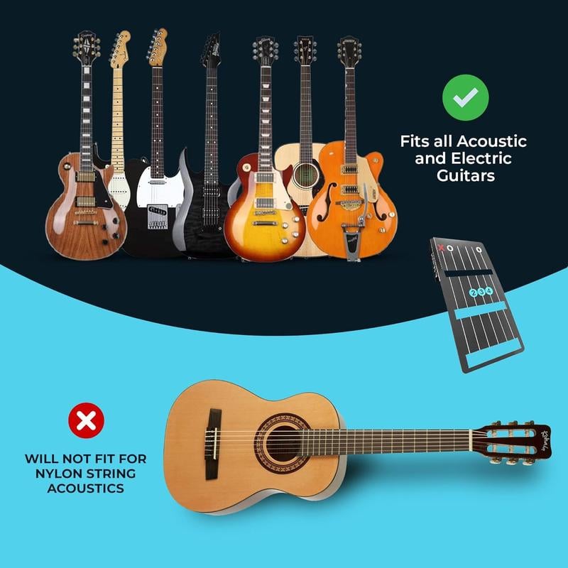 Guitar Chord Card Set Non-Slip Cards & Storage Box