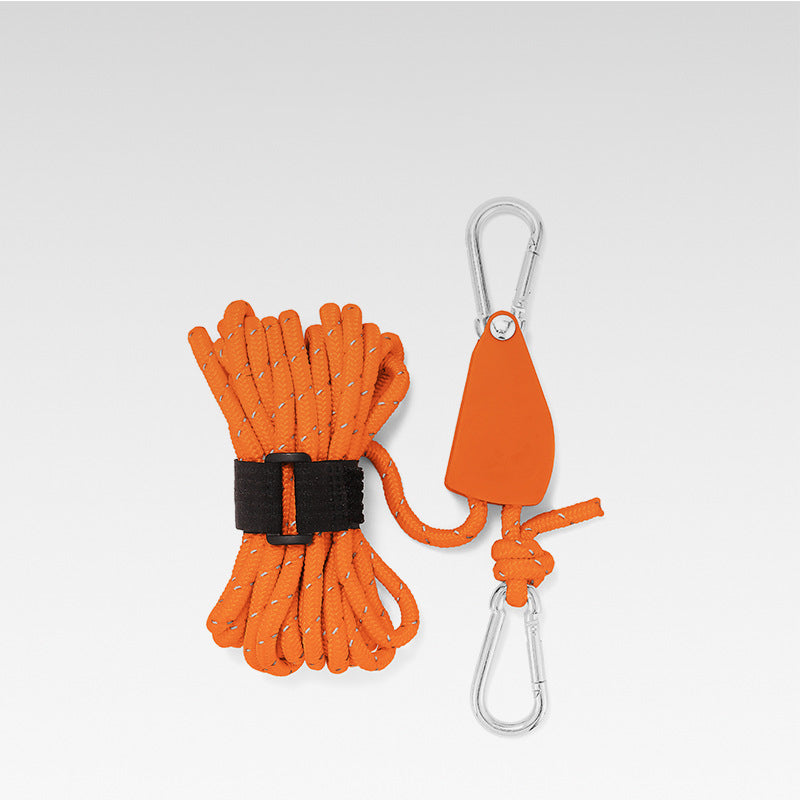 Guy Line Pulley System Knot-Free Supports 419 Lbs