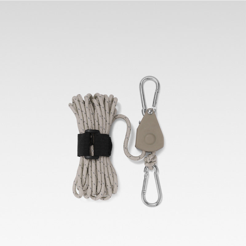 Guy Line Pulley System Knot-Free Supports 419 Lbs