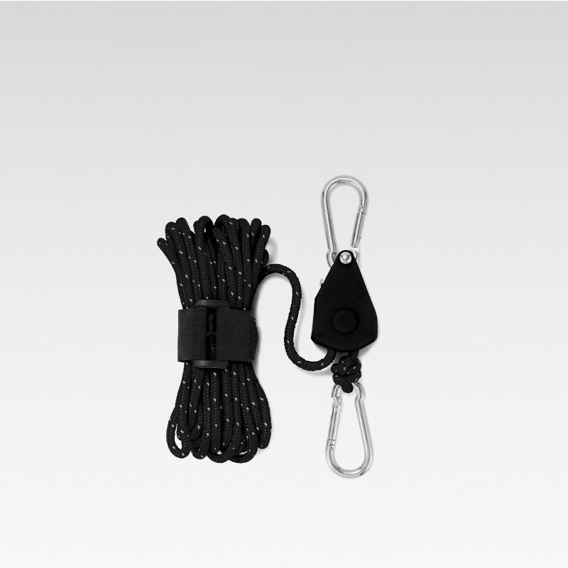 Guy Line Pulley System Knot-Free Supports 419 Lbs