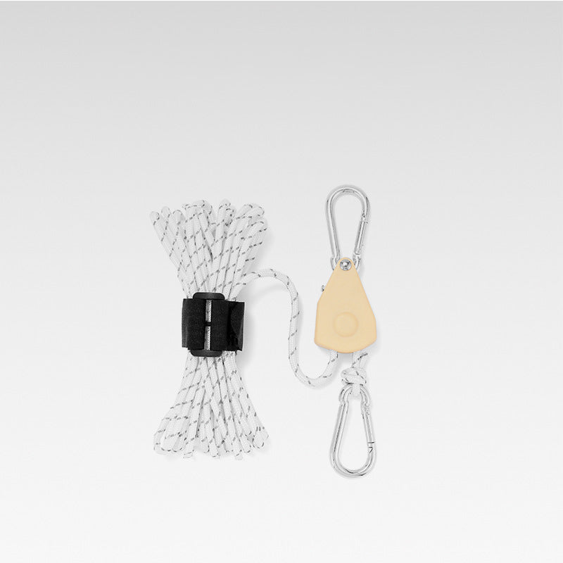 Guy Line Pulley System Knot-Free Supports 419 Lbs