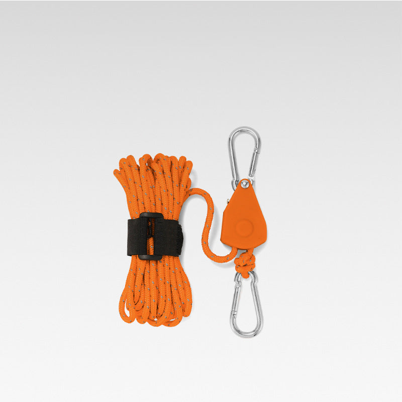 Guy Line Pulley System Knot-Free Supports 419 Lbs