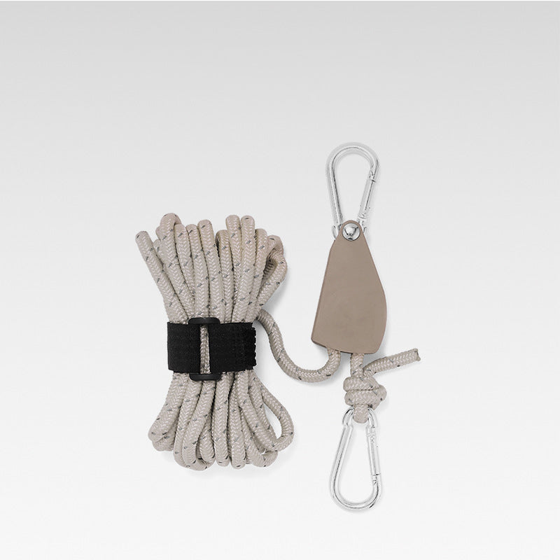 Guy Line Pulley System Knot-Free Supports 419 Lbs