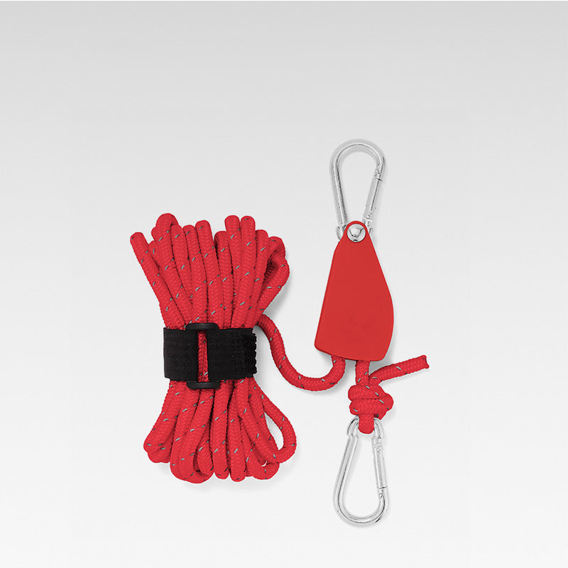 Guy Line Pulley System Knot-Free Supports 419 Lbs