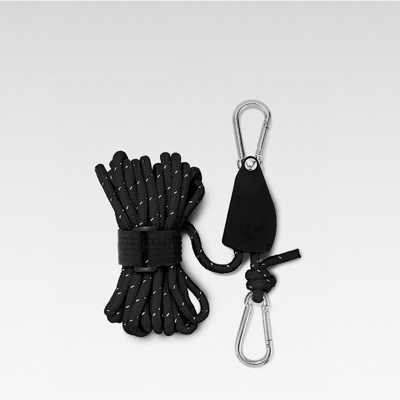 Guy Line Pulley System Knot-Free Supports 419 Lbs