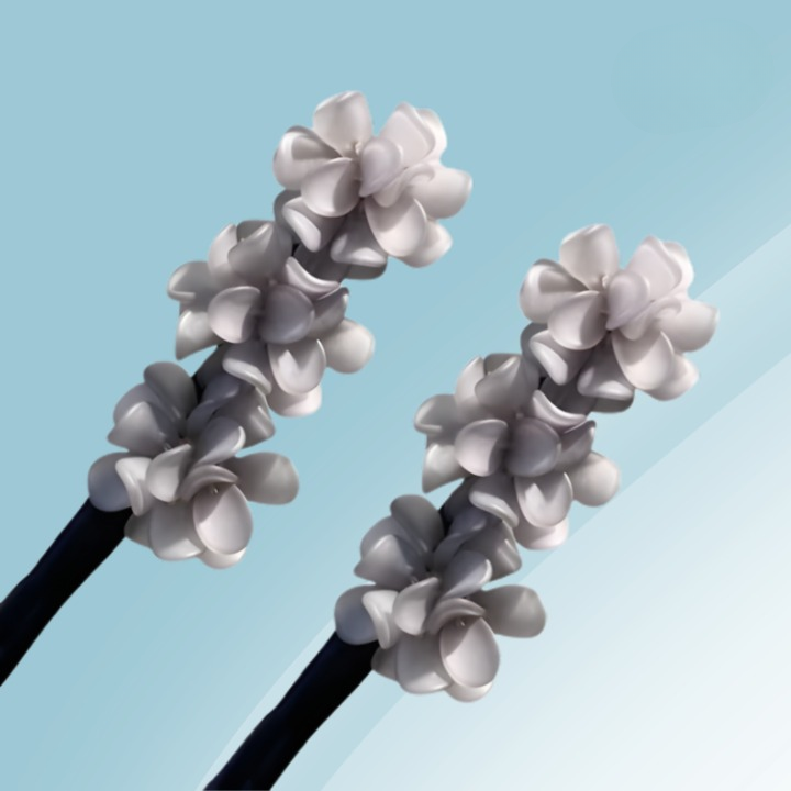 Hair Bun Maker Acrylic Floral All-Day Hold