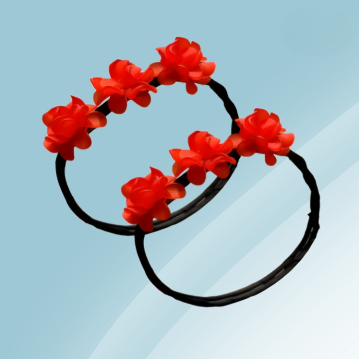 Hair Bun Maker Acrylic Floral All-Day Hold
