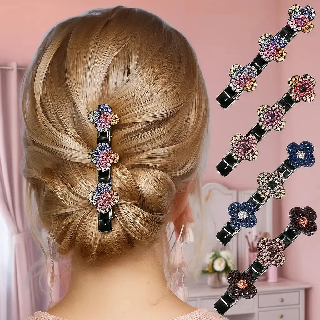 Hair Clip Braided Crystal Sparkle All-Day Hold