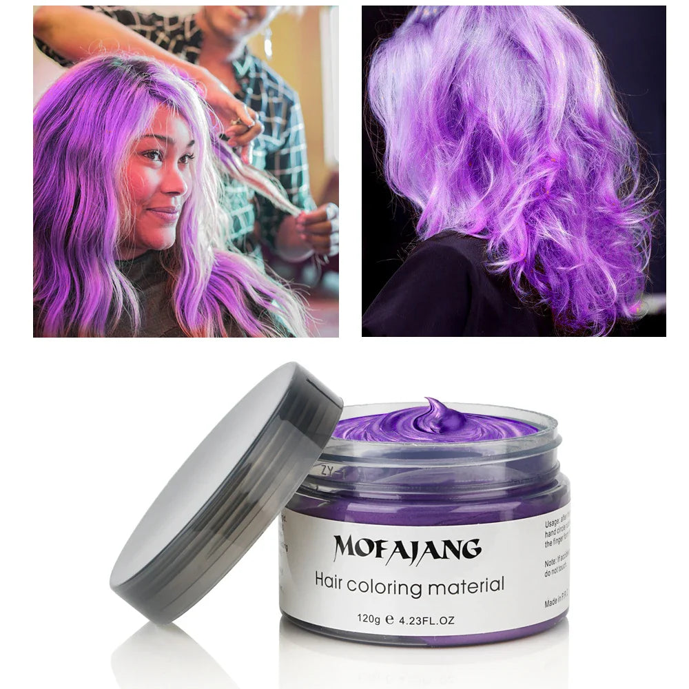 Hair Color Wax Plant-Based Washable Non-Sticky