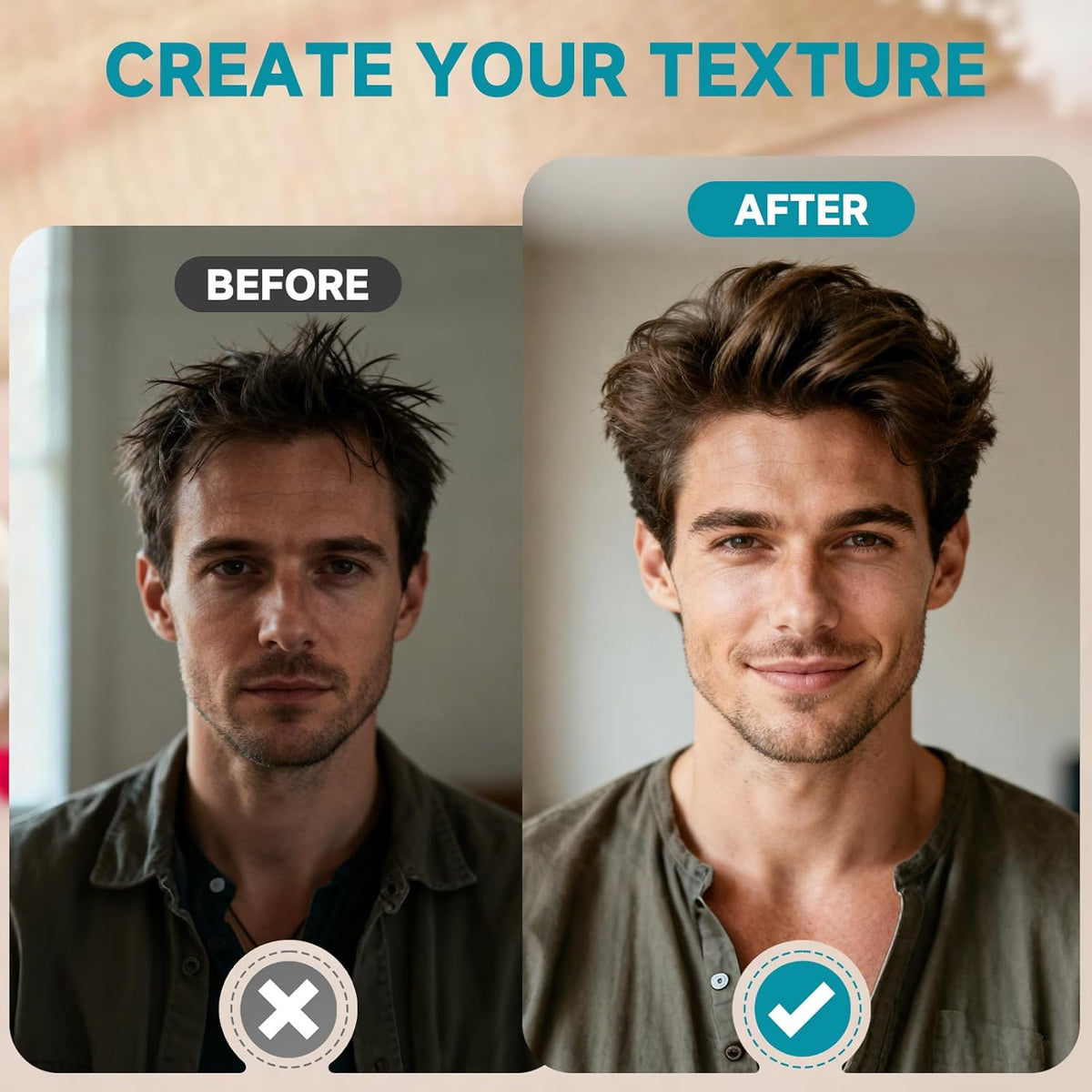 Hair Comb Wide Teeth No-Pull Root Volume