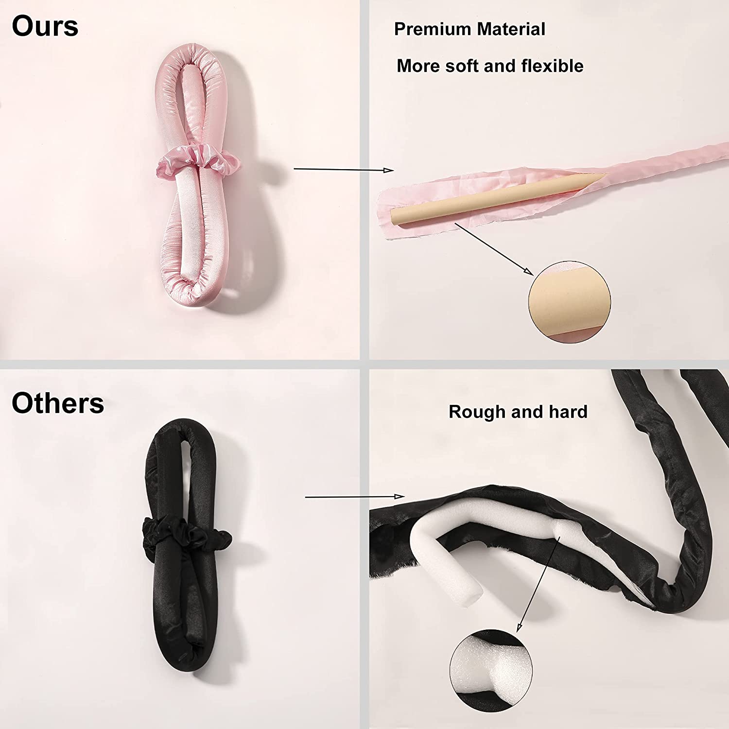 Hair Curler Heat-Free Mulberry Silk & Clip