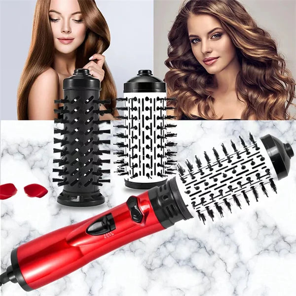 Hair Dryer 3-in-1 Rotating & Interchangeable Brushes
