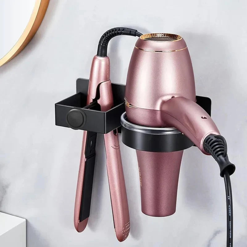 Hair Dryer & Straightener Wall Mount Self-Adhesive Rust-Resistant Metal