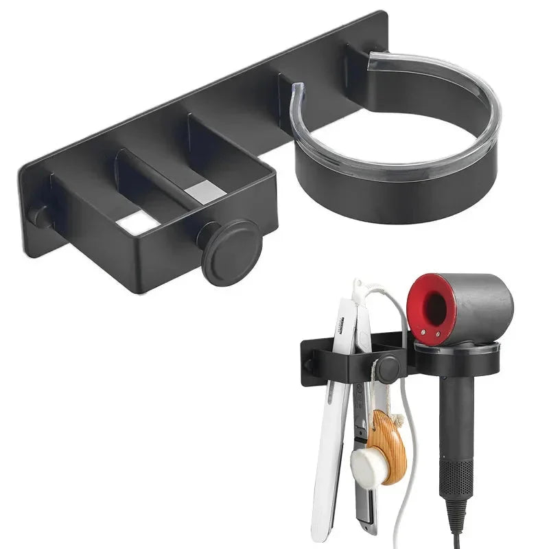 Hair Dryer & Straightener Wall Mount Self-Adhesive Rust-Resistant Metal