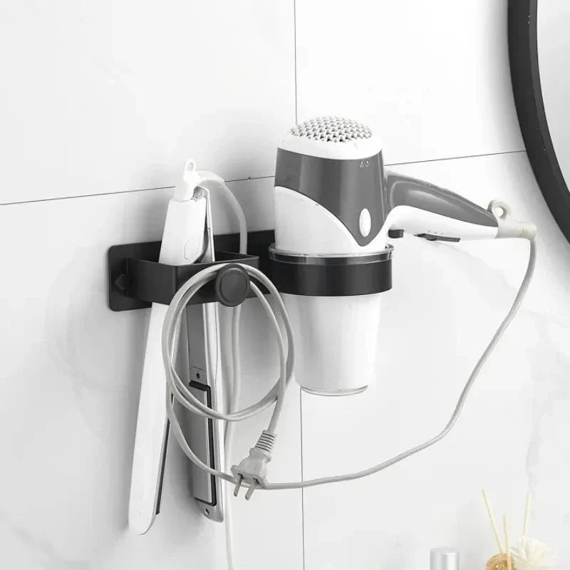 Hair Dryer & Straightener Wall Mount Self-Adhesive Rust-Resistant Metal