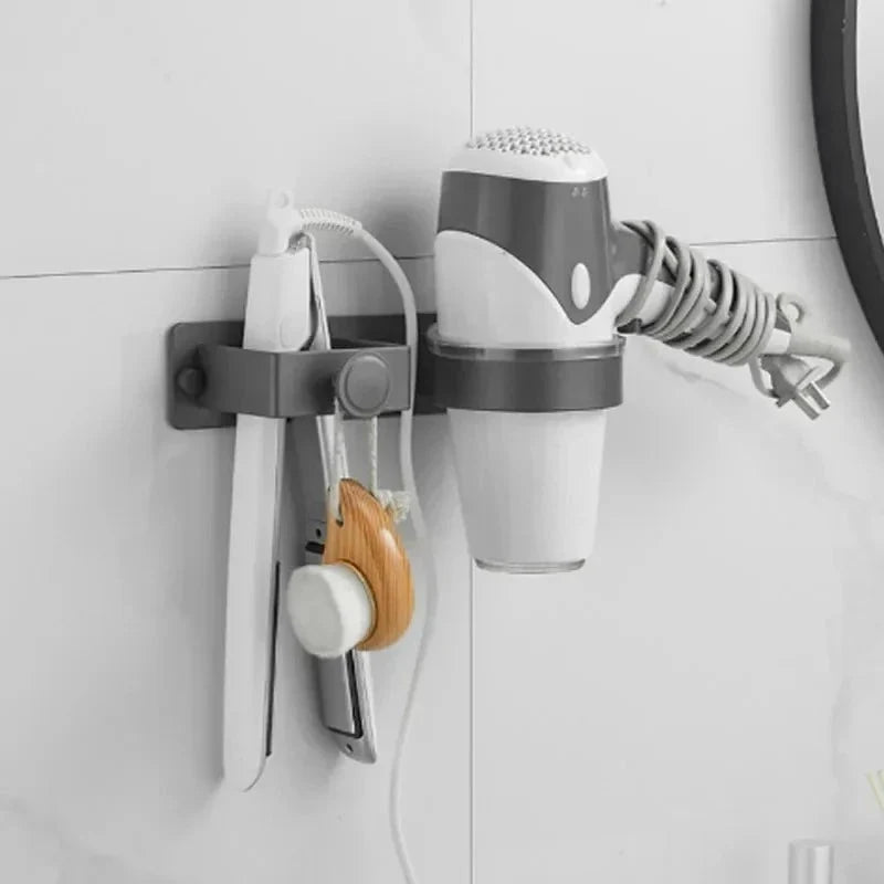Hair Dryer & Straightener Wall Mount Self-Adhesive Rust-Resistant Metal