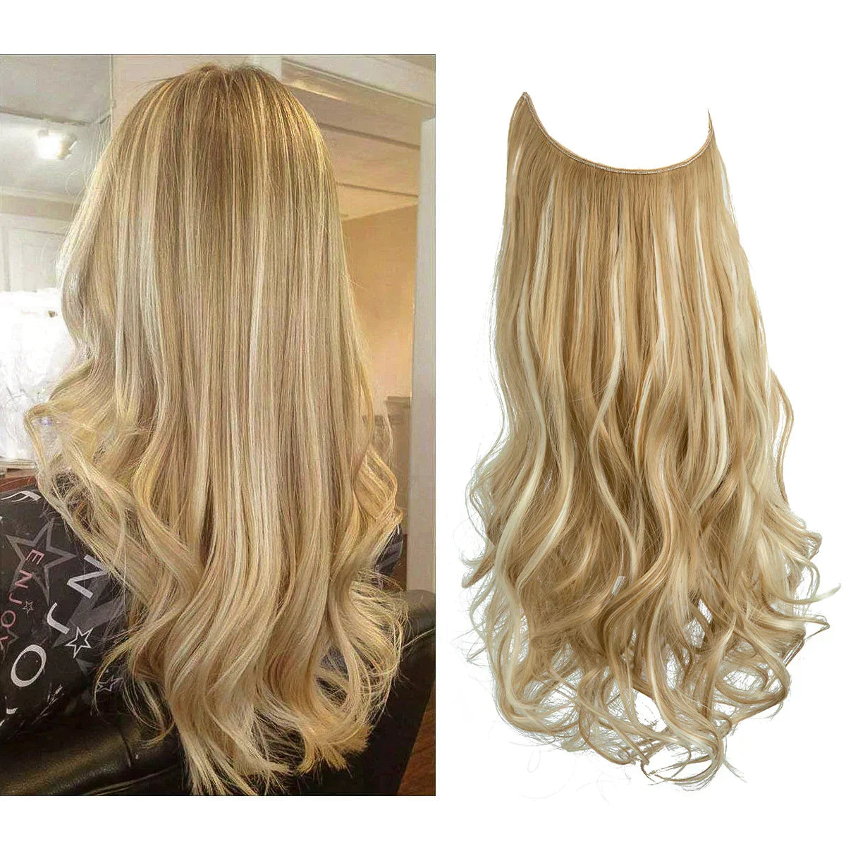 Hair Extensions Remy Real Hair Tangle-Free & Heat-Resistant