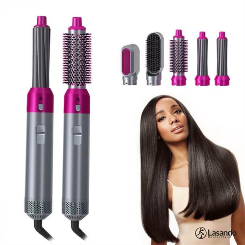 Hair Multi-Styler 5-in-1 Heat Sensor Curl & Brush Attachments