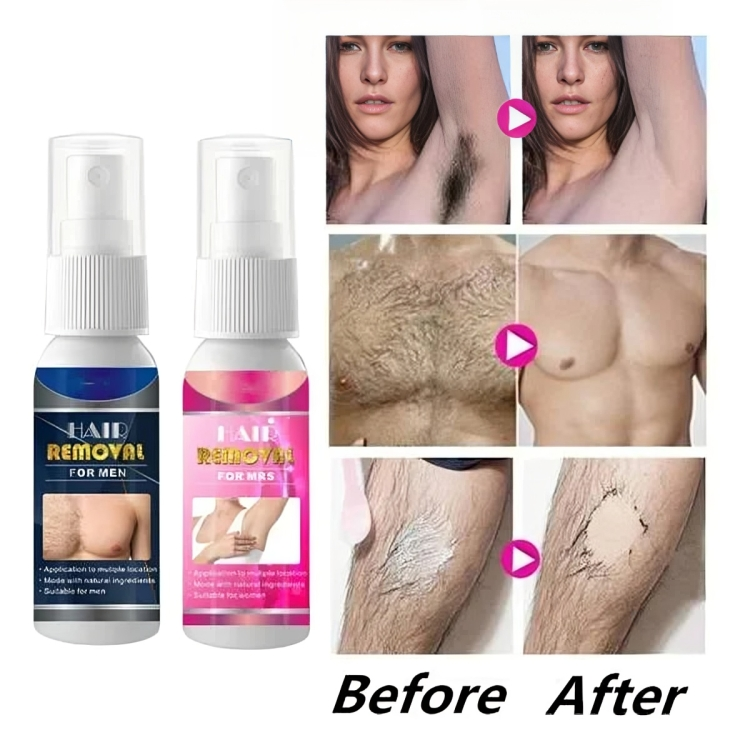 Hair Removal Spray Pain-Free & Hypoallergenic 2-Pack