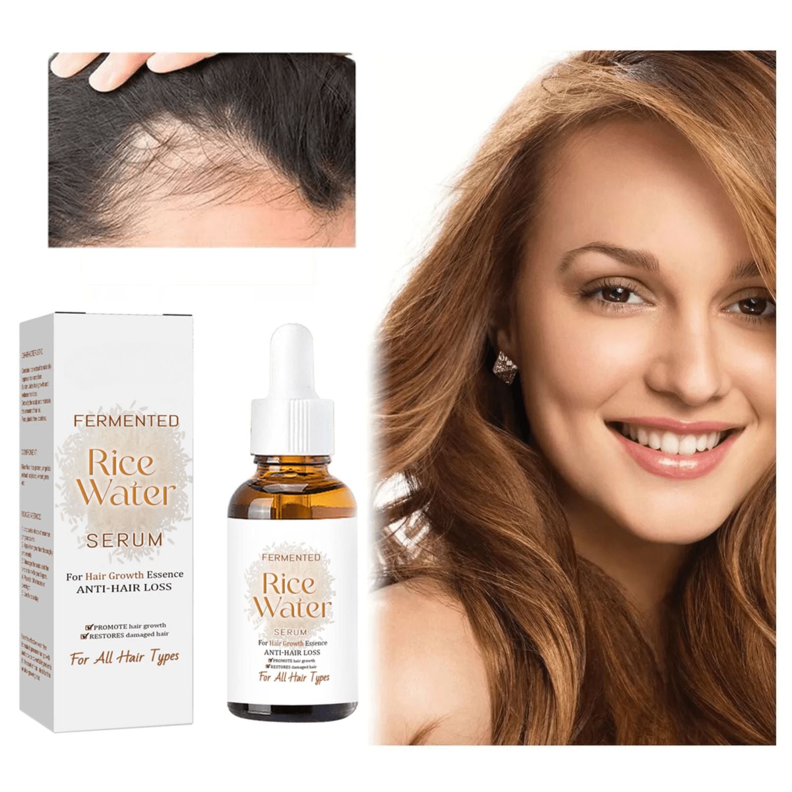 Hair Serum Fermented Rice Water Reduces Hair Loss
