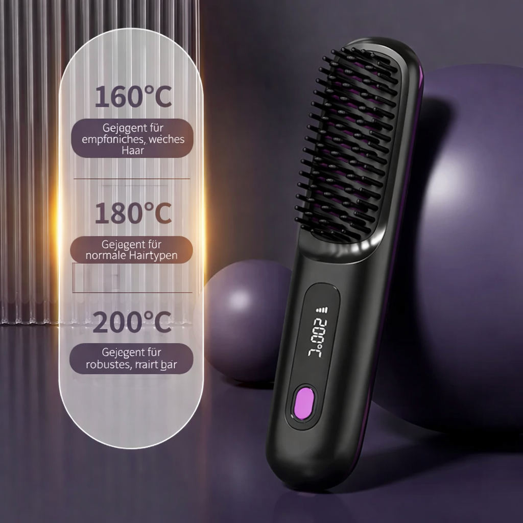 Hair Straightener Cordless USB Rechargeable Ceramic Ionic Plates