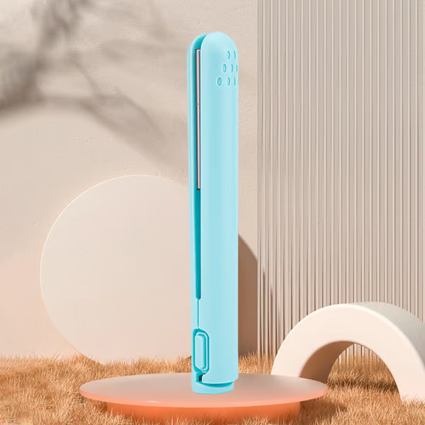 Hair Straightener & Curler USB-Powered Ceramic Plates Anti-Scald