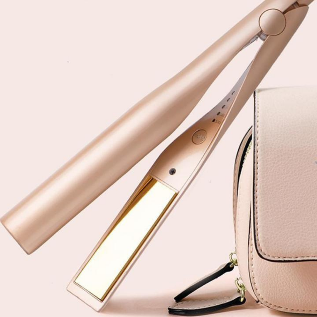Hair Styler 2-In-1 Ceramic Plates & Ionic Shine Adjustable Temperature