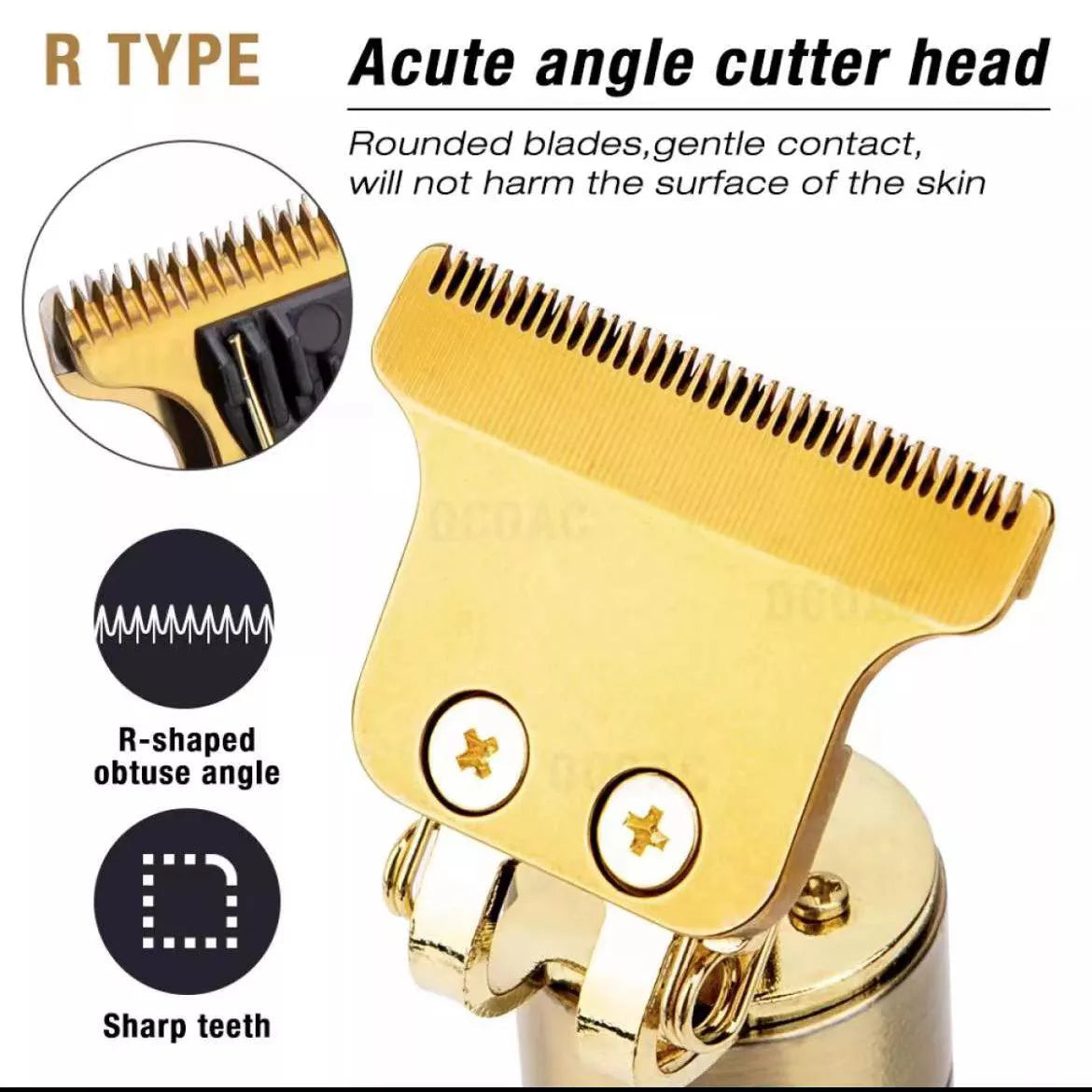 Hair Trimmer Cordless Titanium Blades 2-Hour Runtime