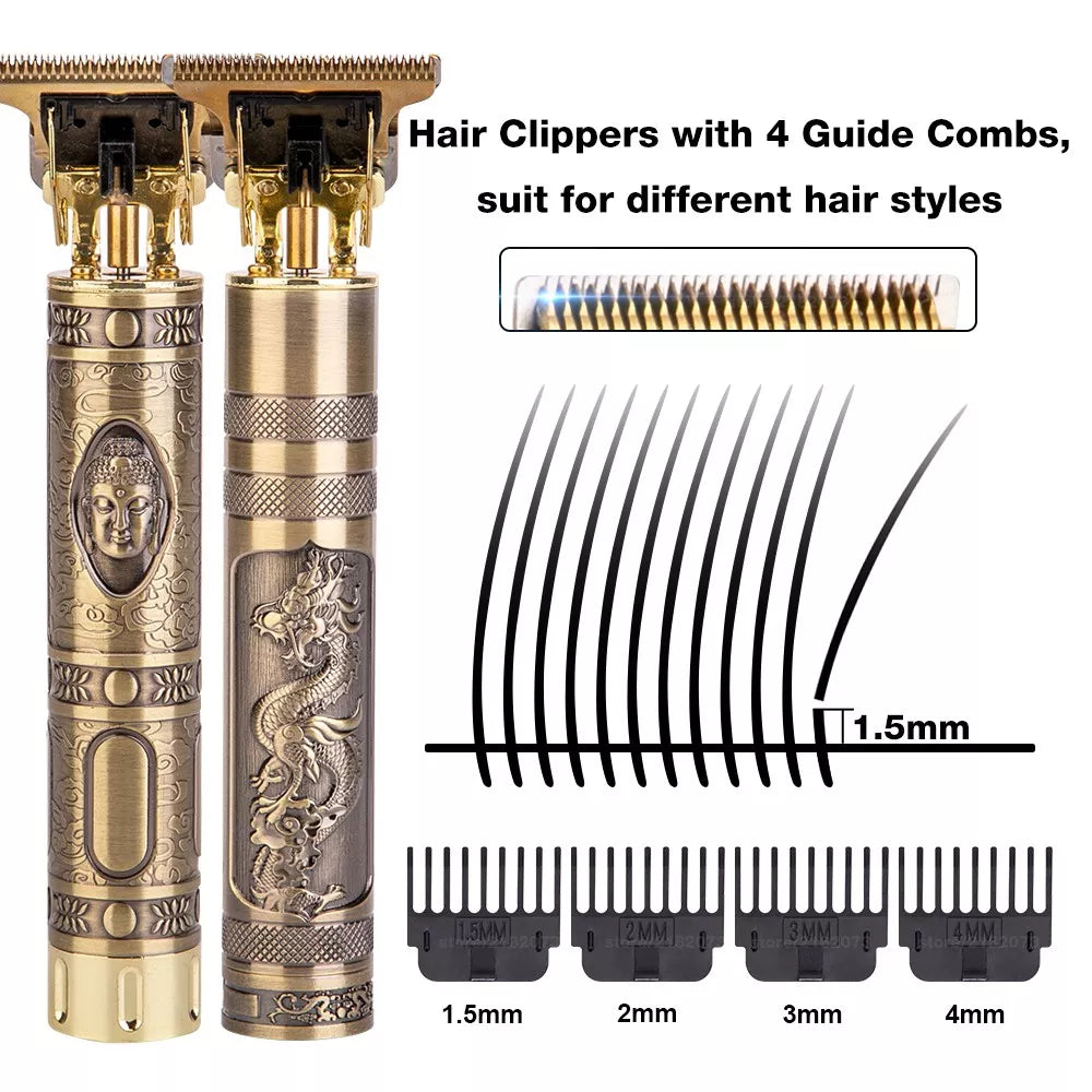 Hair Trimmer Cordless Titanium Blades 2-Hour Runtime