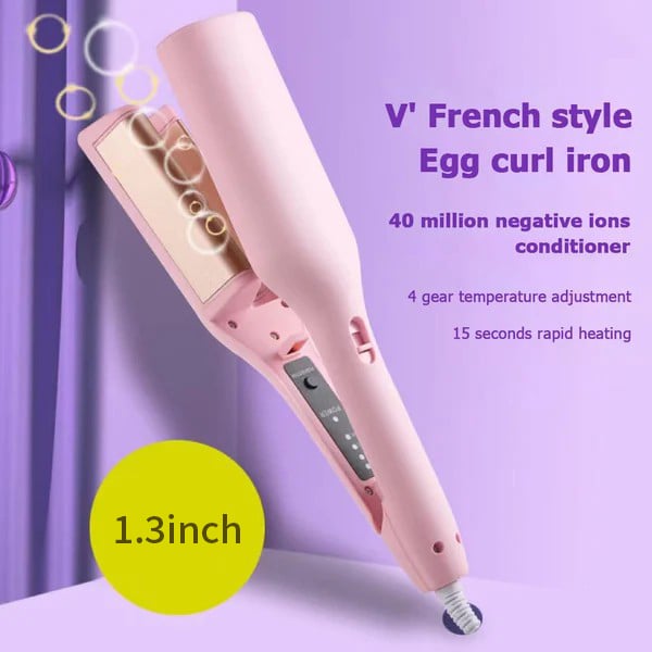 Hair Waver 15-Second Heat-Up V-Clamp Burn Protection & Anti-Frizz