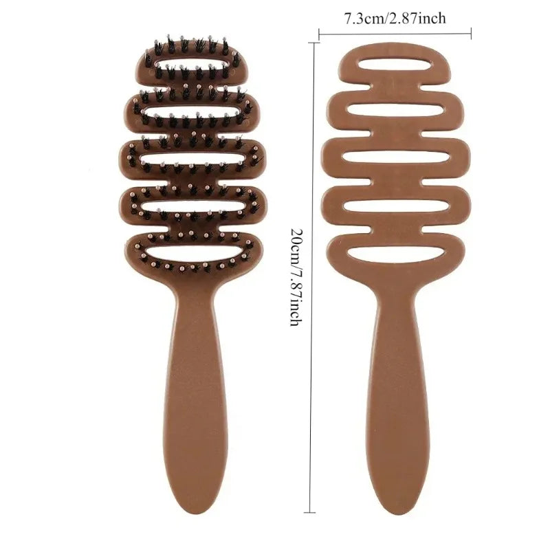 Hairbrush Boar Bristles Gentle Detangling