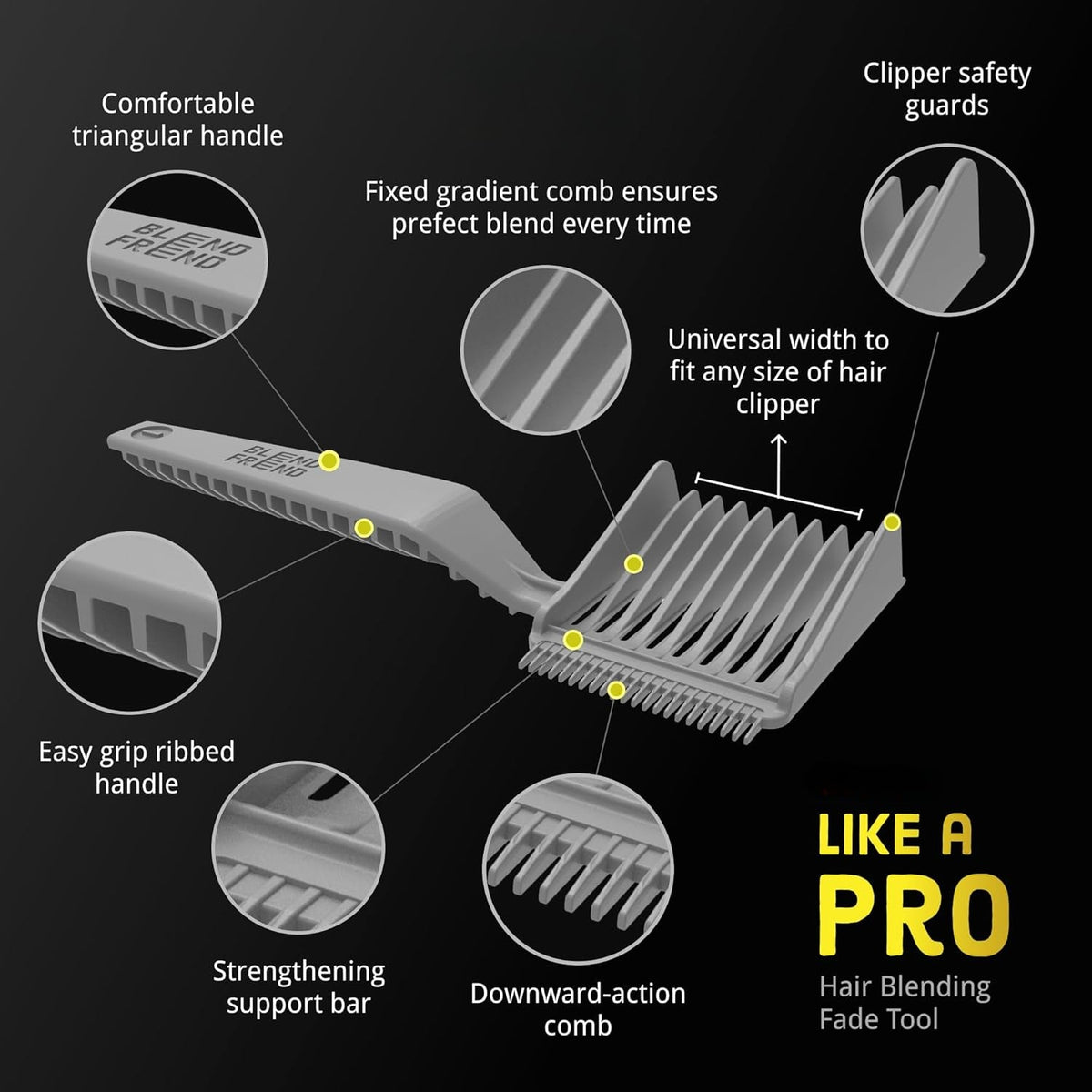 Haircut Guide Tool Flexible Plastic Clipper Compatible