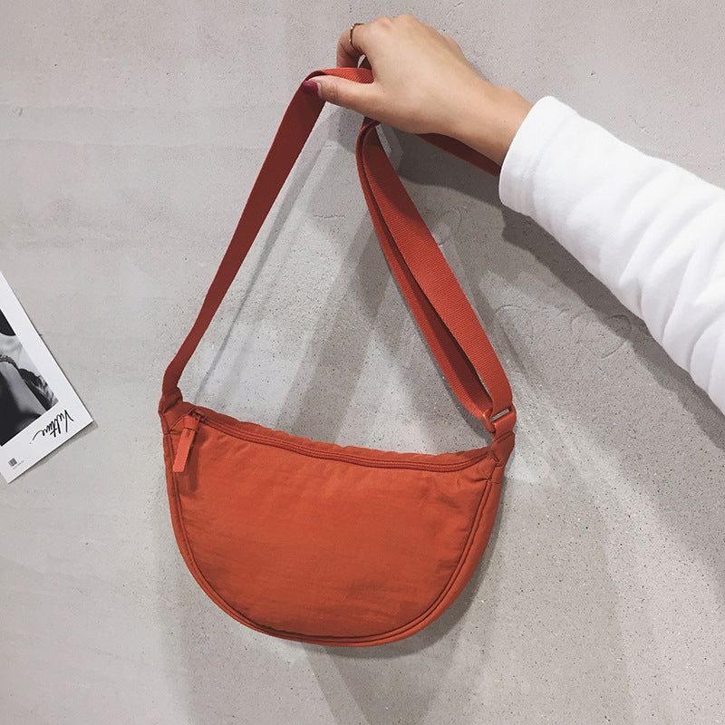 Half-Moon Crossbody Bag Adjustable Strap & Multiple Compartments