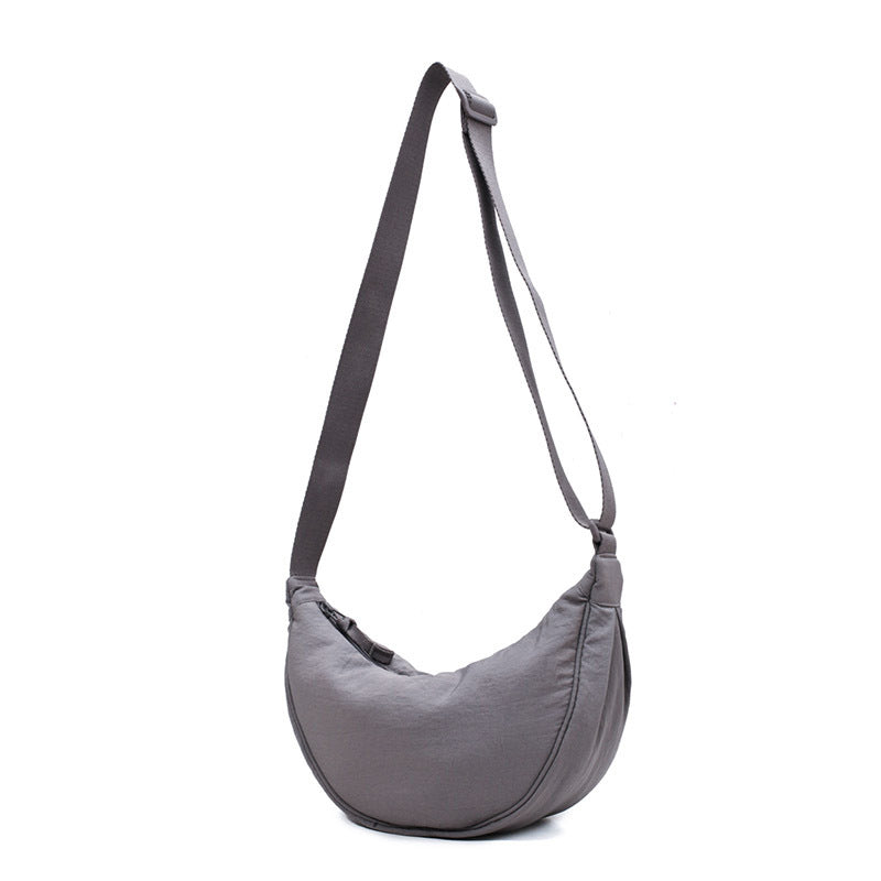 Half-Moon Crossbody Bag Adjustable Strap & Multiple Compartments