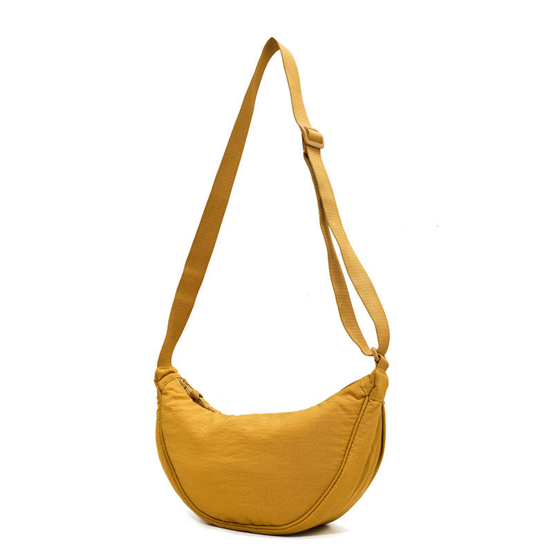 Half-Moon Crossbody Bag Adjustable Strap & Multiple Compartments