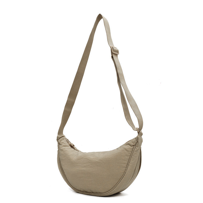 Half-Moon Crossbody Bag Adjustable Strap & Multiple Compartments