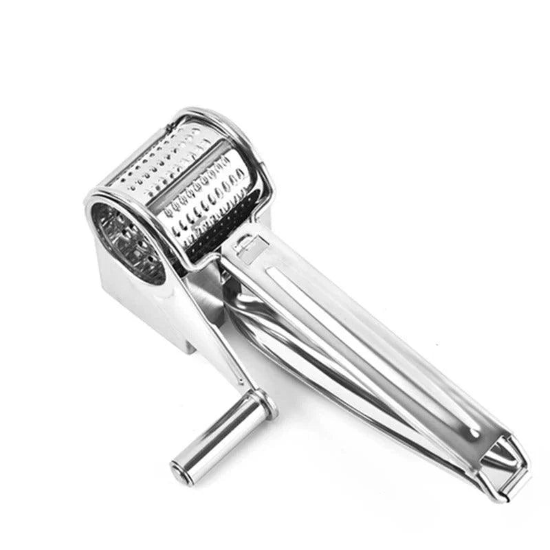 Hand Grater Rotary Action Interchangeable Drums Stainless Steel