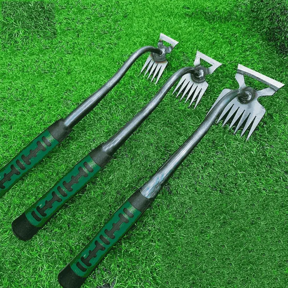 Hand Rake Steel Tines Ergonomic Non-Slip Handle