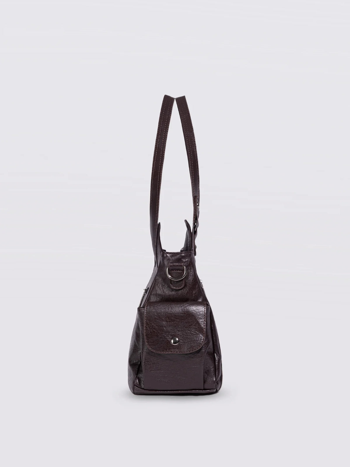 Handbag Multi-Compartment Zippered Pockets Detachable Shoulder Strap