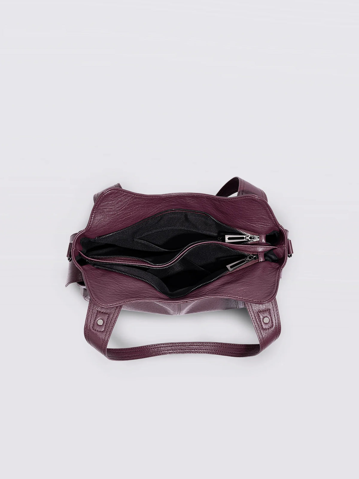 Handbag Multi-Compartment Zippered Pockets Detachable Shoulder Strap