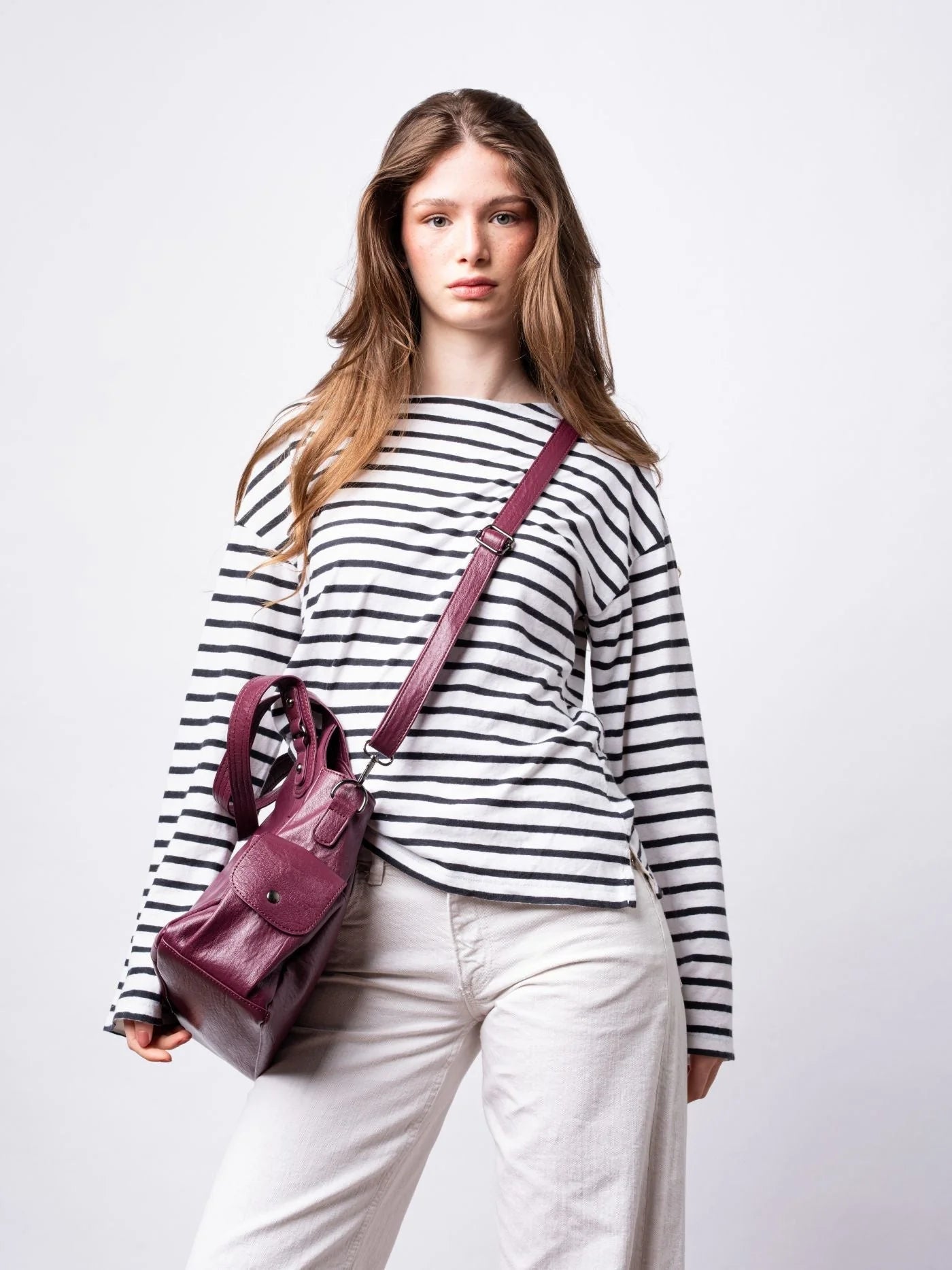 Handbag Multi-Compartment Zippered Pockets Detachable Shoulder Strap