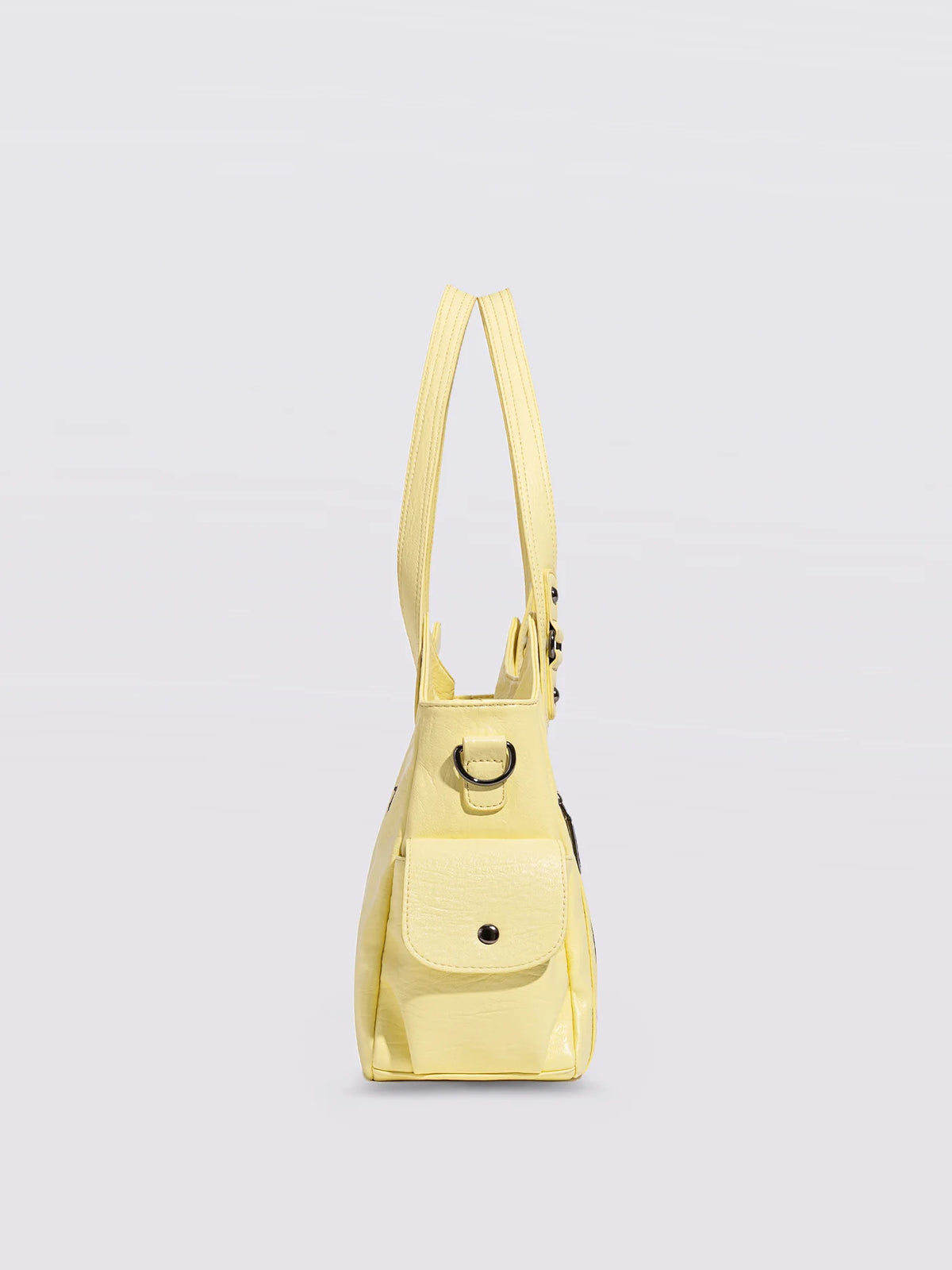 Handbag Multi-Compartment Zippered Pockets Detachable Shoulder Strap